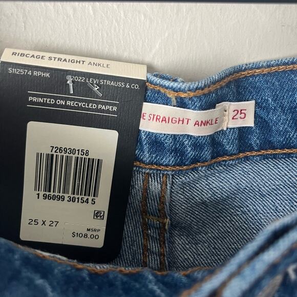 Levi’s premium Ribcage straight ankle jeans NWT 25 - Picture 8 of 13